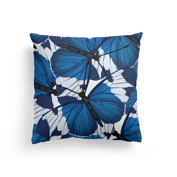Blue Butterfly Couch Pillows