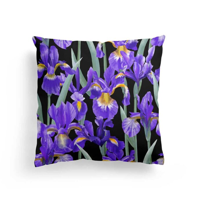 Blue Irises Pillow