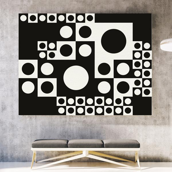 Black and white abstract giclee print horizontal