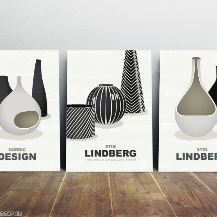 Stig Lindberg ceramics print set