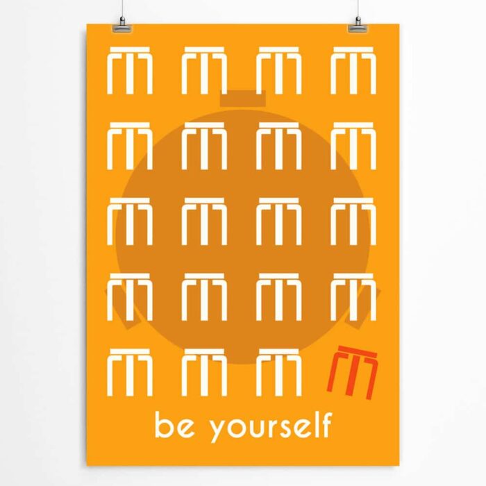 Be yourself quote Yellow poster