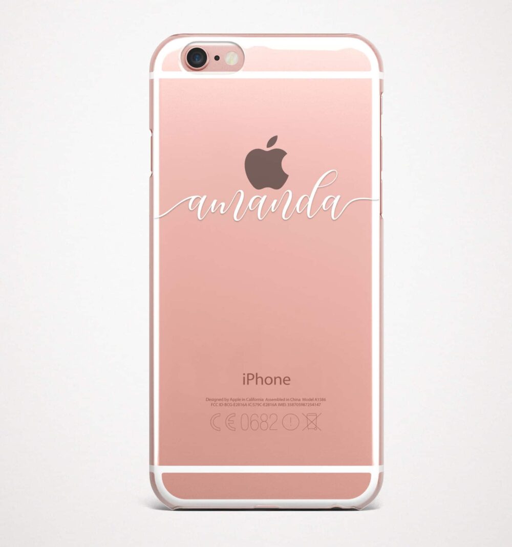 custom name phone case pink
