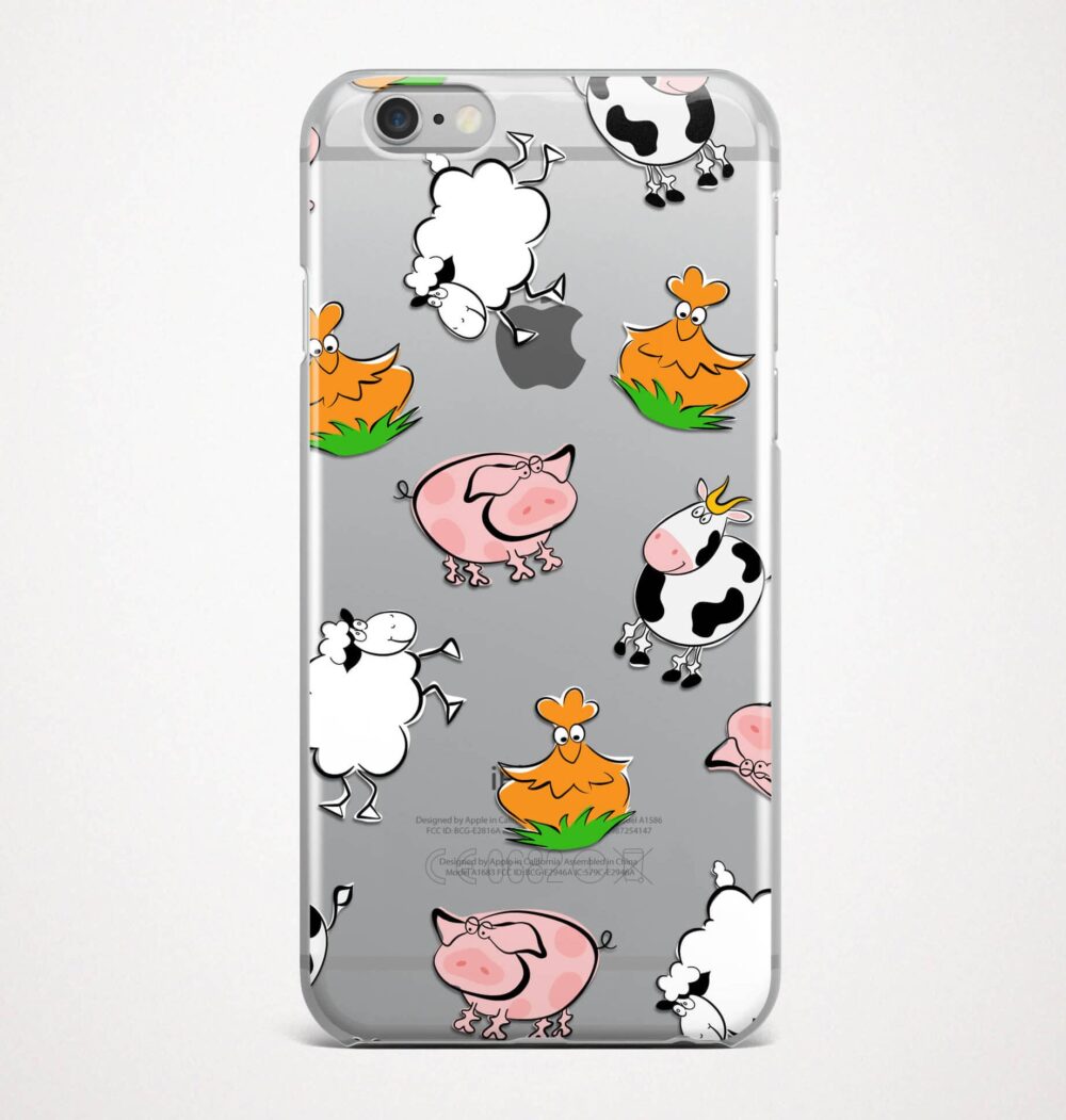 Farm animal iPhone case transparent