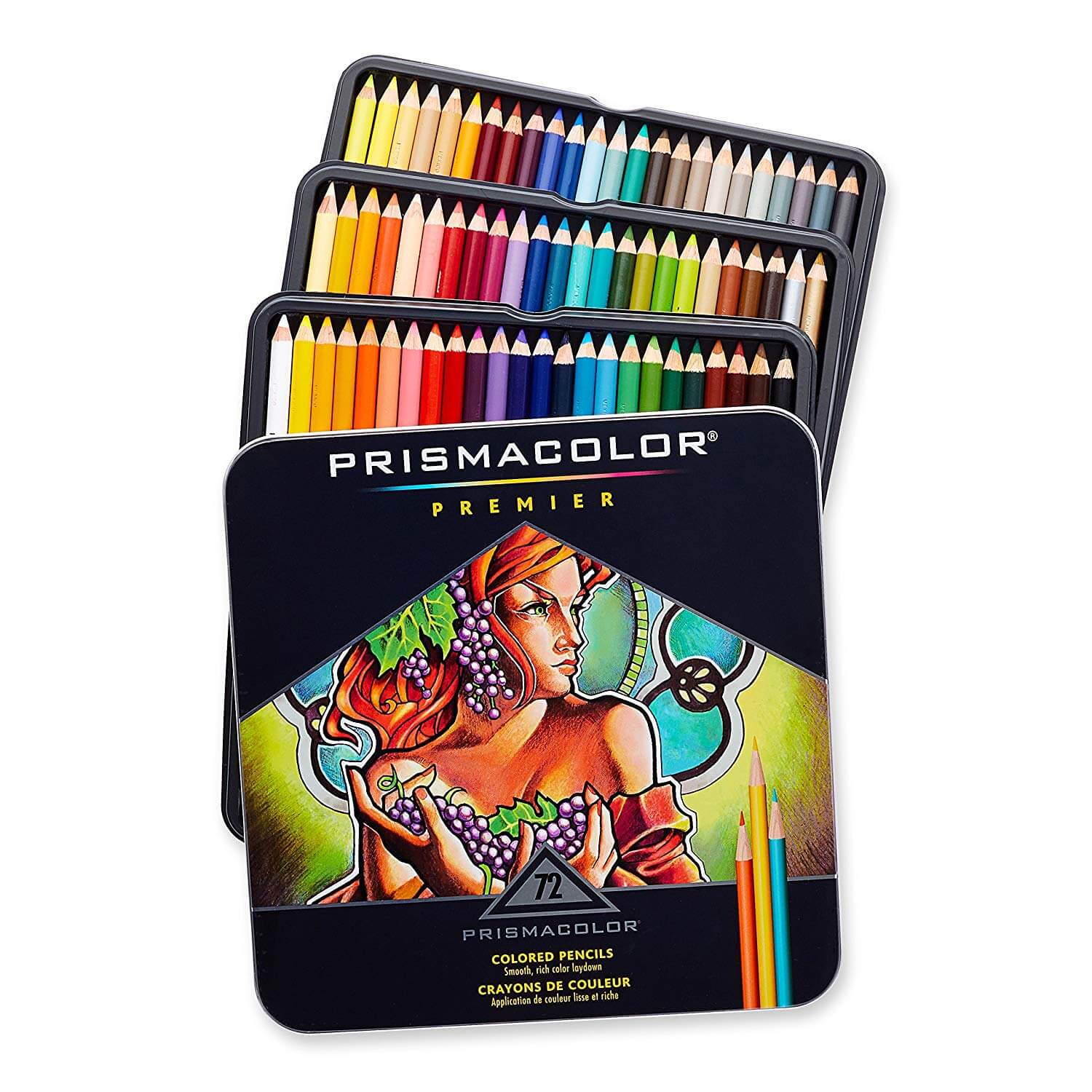 ColorIt Large Pencil Box Case Storage for Colored Pencils, Gel