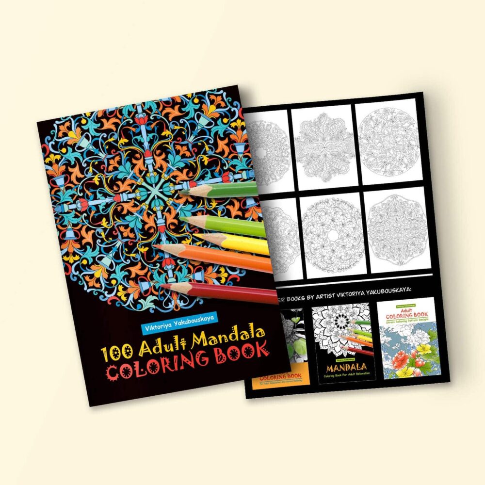 100 Adult Mandala Coloring Book - Magazine Banner