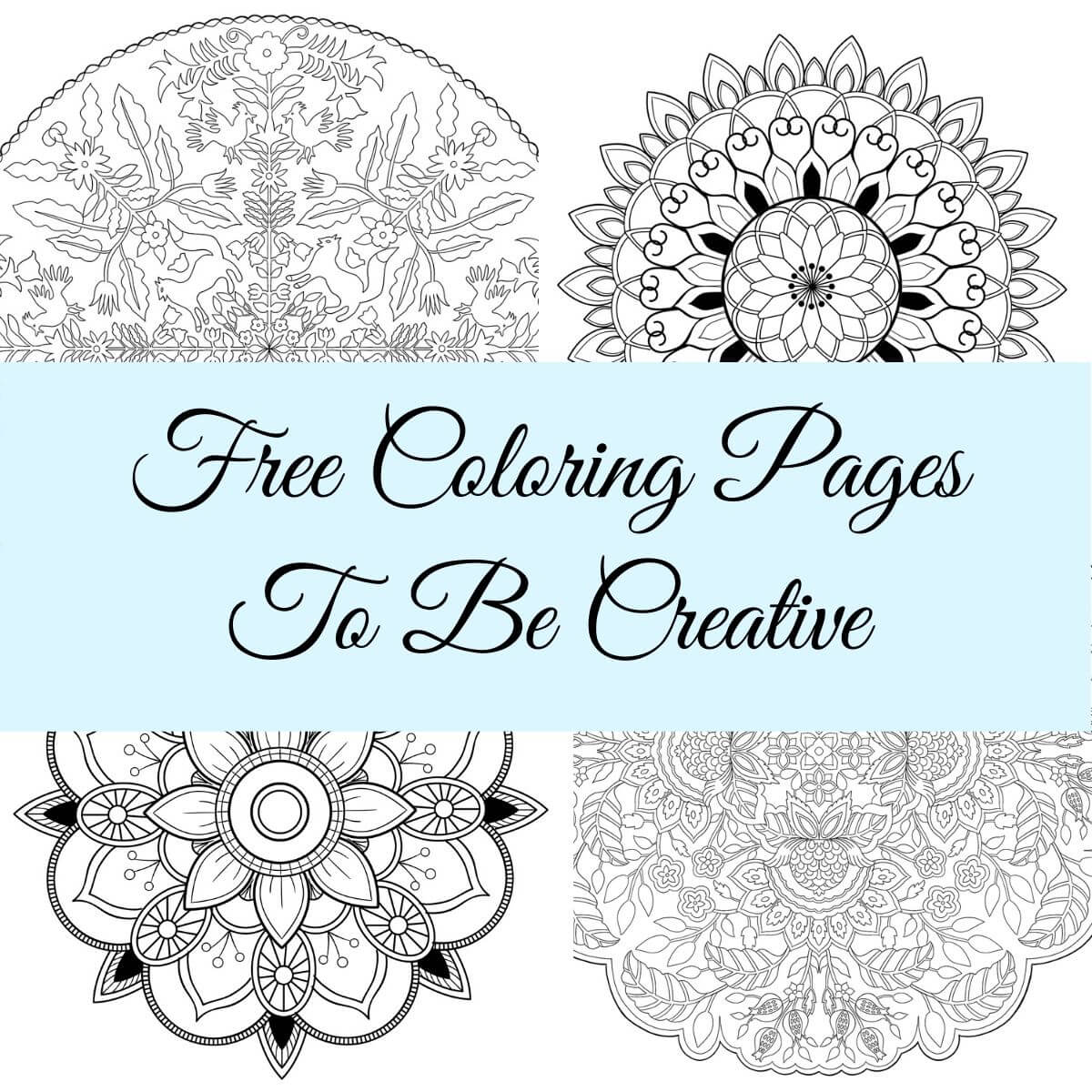 Free Coloring Pages For Be Creative - Blog