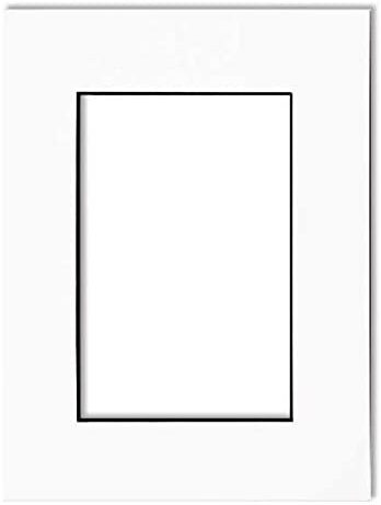 White Photo Mat with Black Core 28x40 for 24x36 Posters - Fits 28x40 Frame
