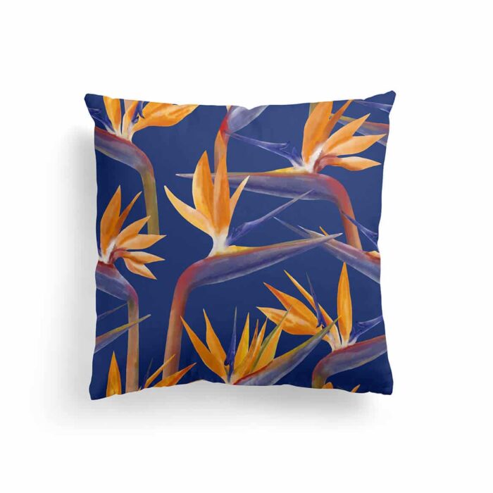 Navy Blue Floral Pillows