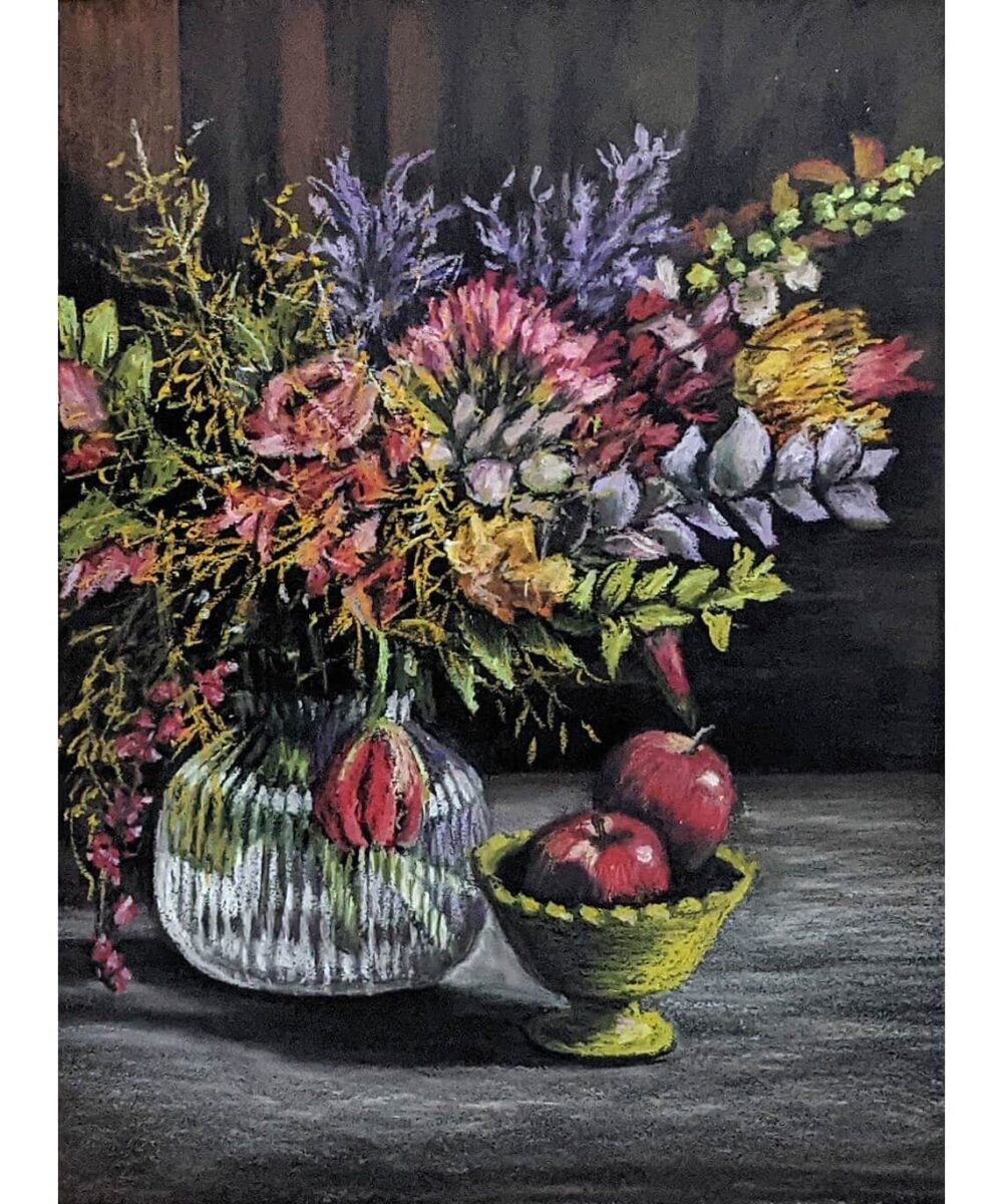 Flowers and Apples Still Life
