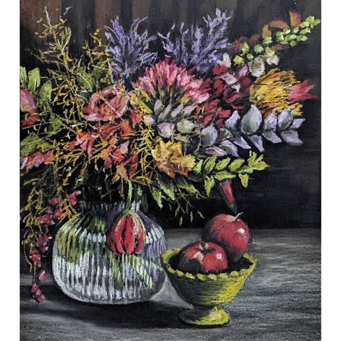 Flowers and Apples Still Life