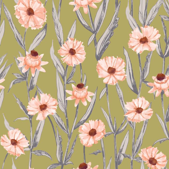 Helenium Botanical Pattern-06