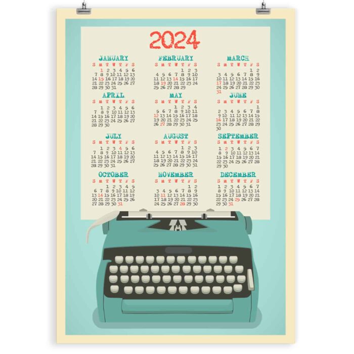 Retro Typewriter Calendar