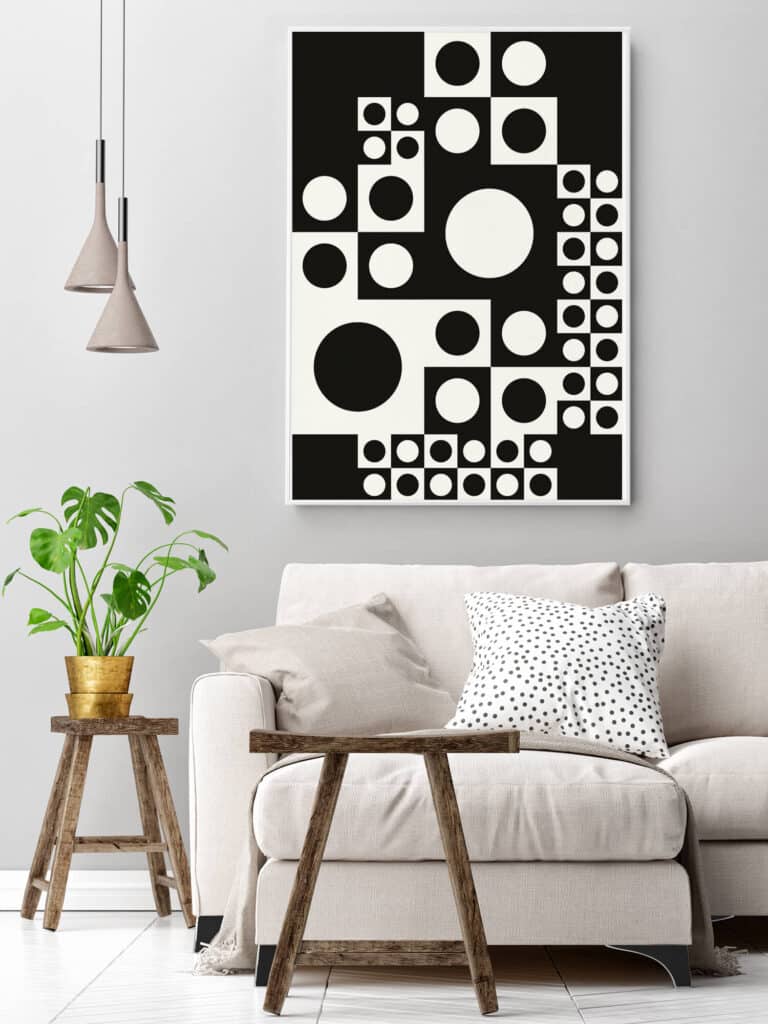 Black White Picture Abstract Art - ReStyleGraphic