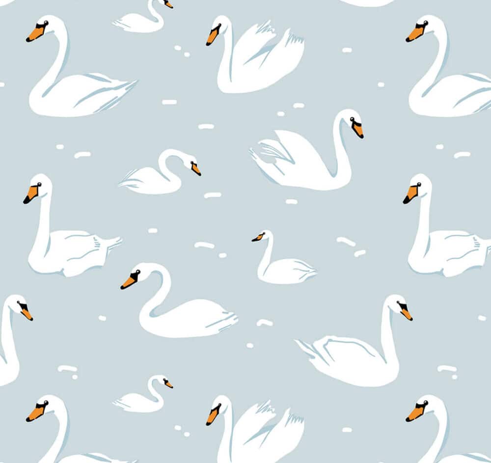 Swan Seamless Pattern for Children-01