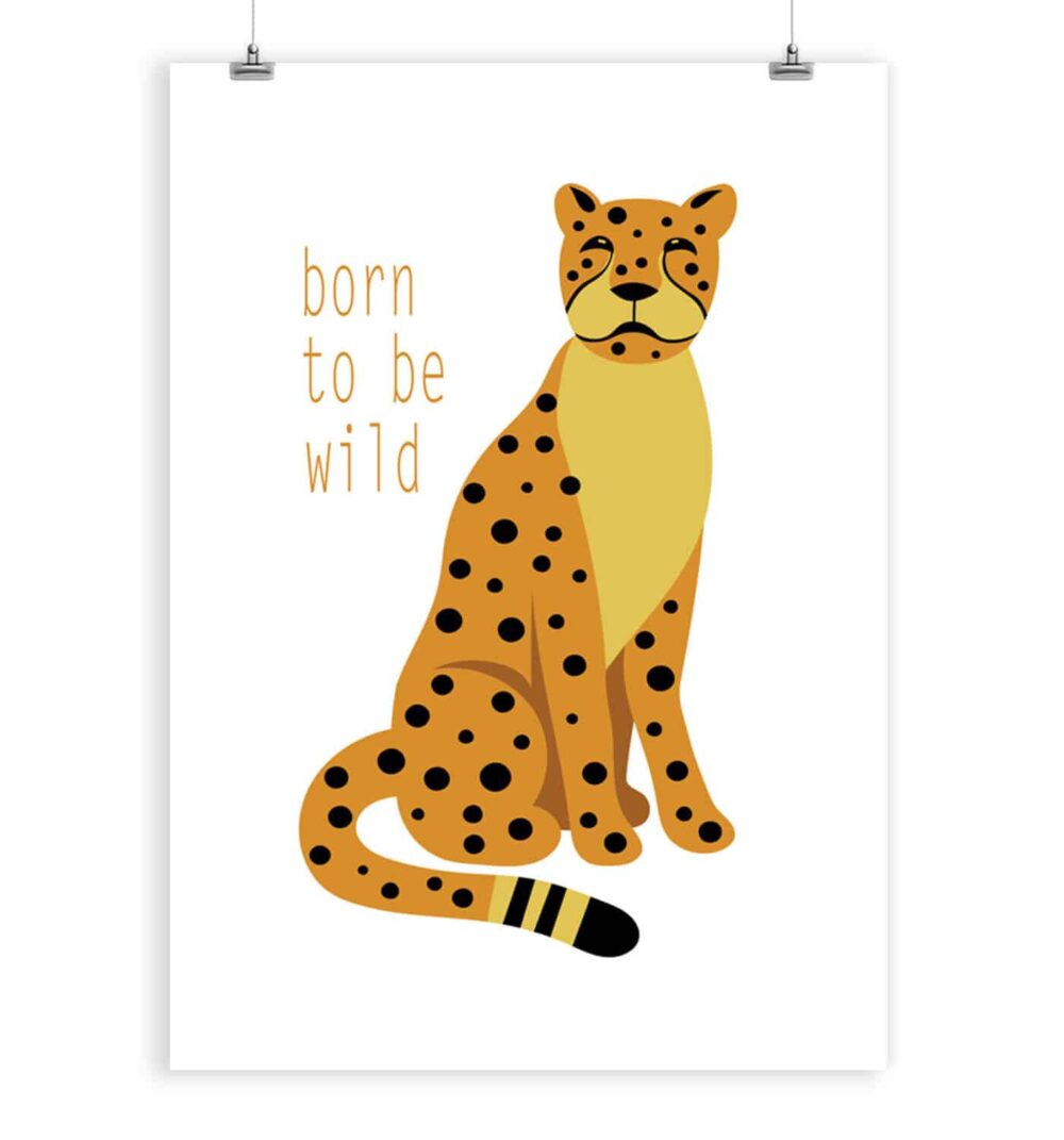 Cheetah Animal Nursery Poster