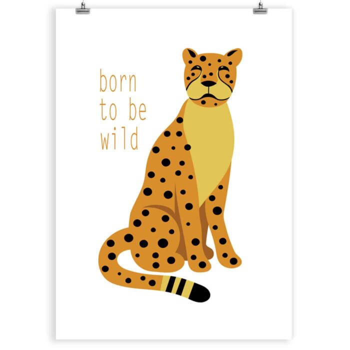 Cheetah Animal Nursery Poster
