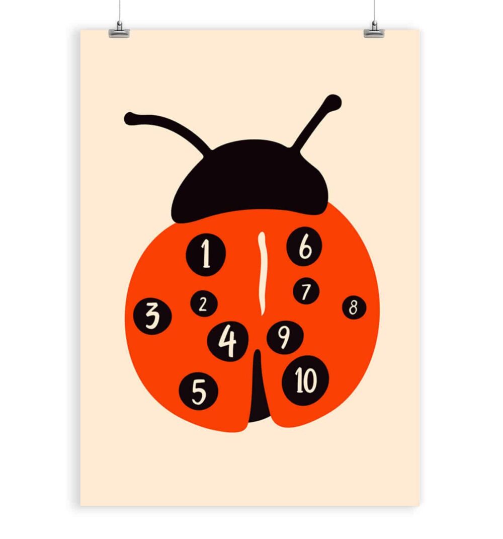 Ladybug Number Art