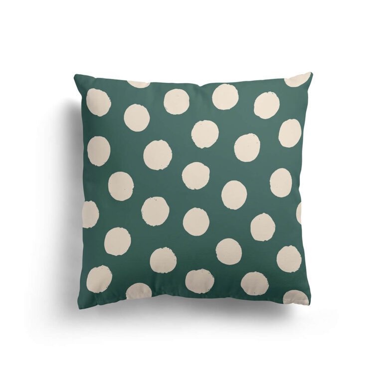 Polka dot throw top pillows