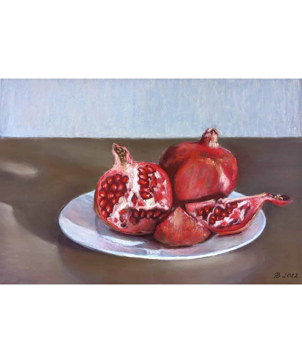 Pomegranates on a Plate Painting