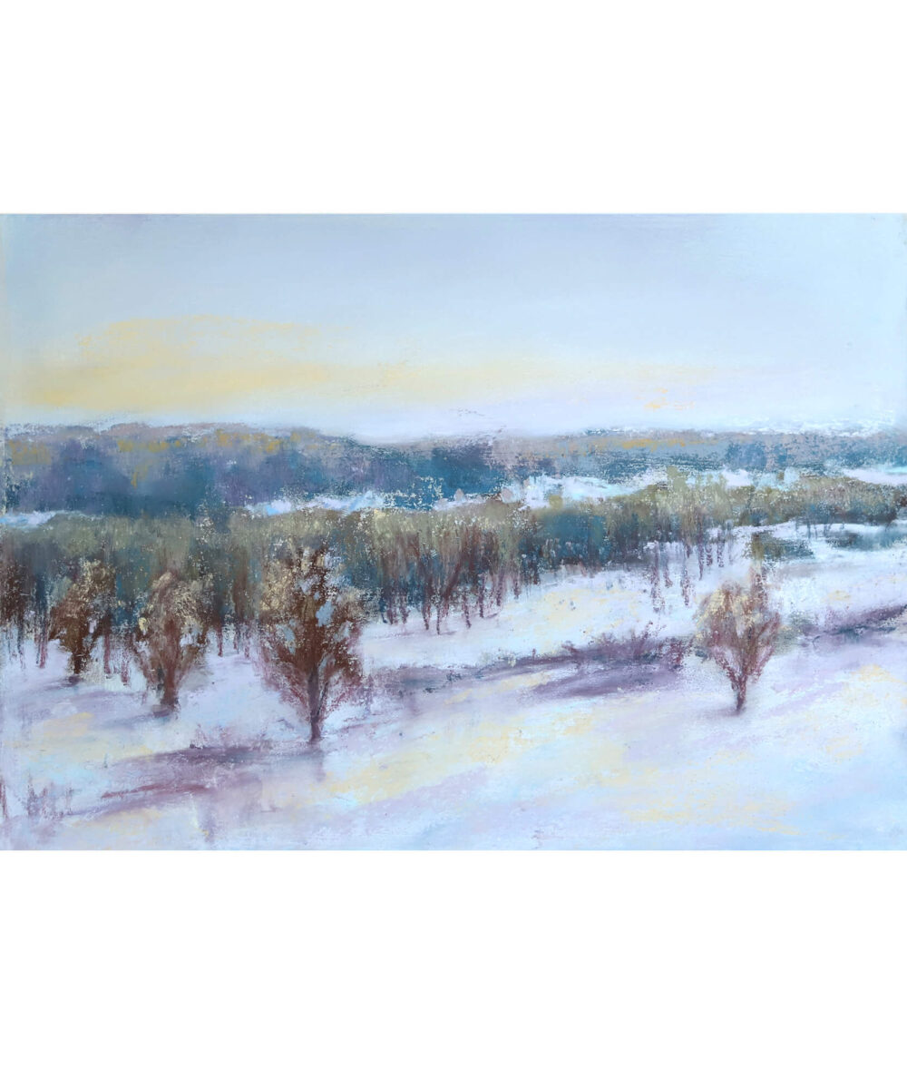 Frosty Evening Landscape Painting