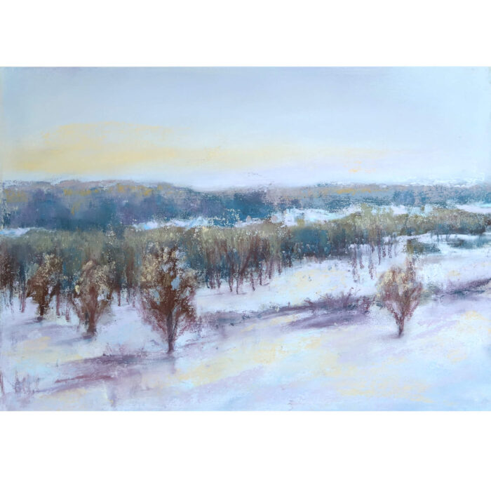 Frosty Evening Landscape Painting