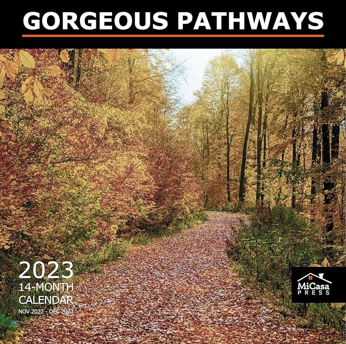 28-MICASA Gorgeous Pathways 2023 Hangable Monthly Wall Calendar 12x 24 Open - blog