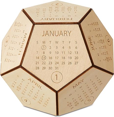 53-Wooden Desk Calendar 2024, Hexagon Dice Calendar, Gifts for National Boss Day - blog
