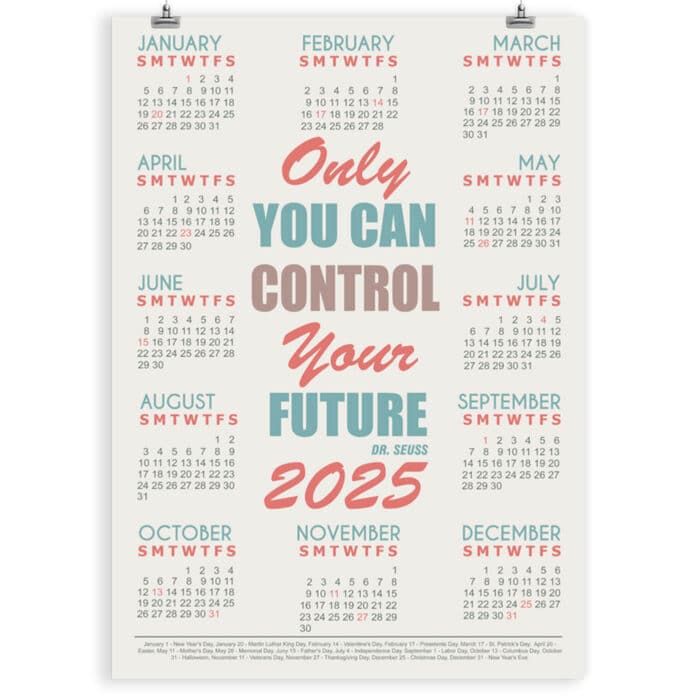 Inspirational Quote Calendar 2025