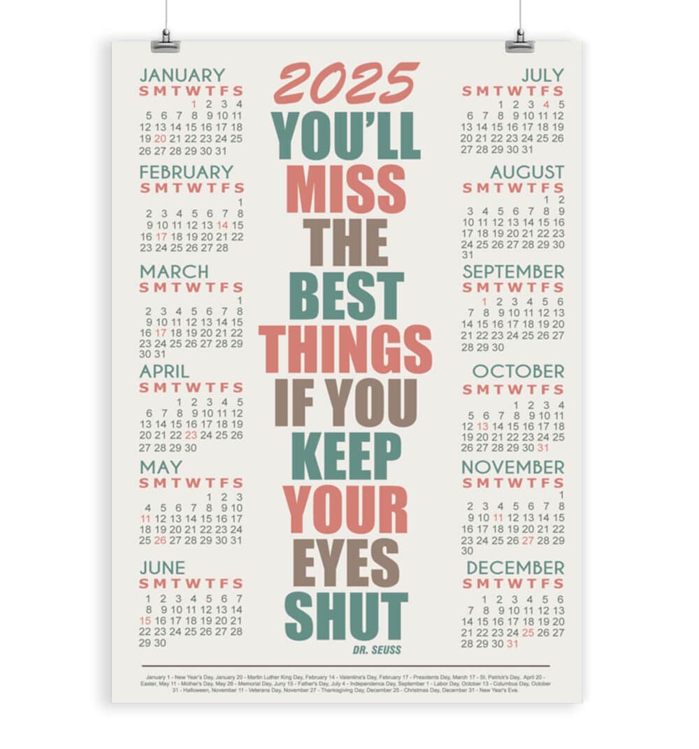 Bookish Calendar Yearly 2025