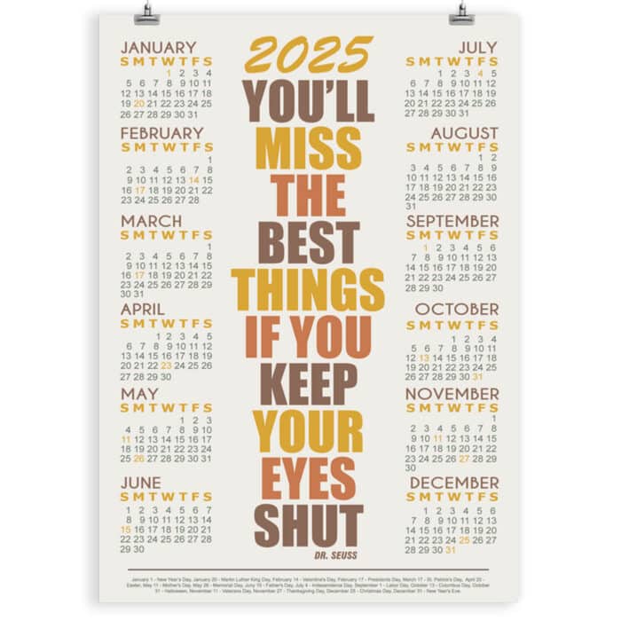 Famous Quote Calendar 2025