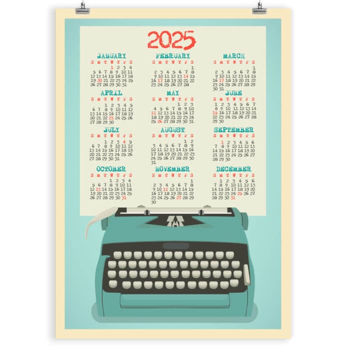 Retro Typewriter Calendar